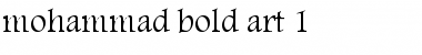mohammad bold art 1 Regular Font Title Preview