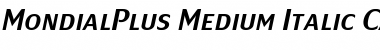 MondialPlus Medium Italic Caps Regular Font Title Preview
