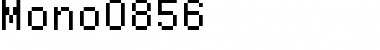 mono 08_56 Regular Font Title Preview