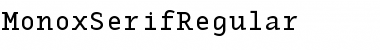 MonoxSerifRegular Regular Font Title Preview