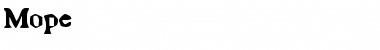 Mope Regular Font Title Preview