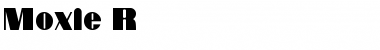 Moxie R Font Title Preview