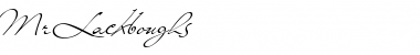 Mr Lackboughs Regular Font Title Preview