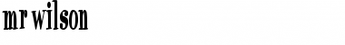 Mr.Wilson Regular Font Title Preview