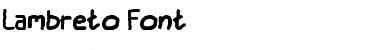 Lambreto Font Regular Font Title Preview