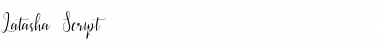 Latasha Script Regular Font Title Preview