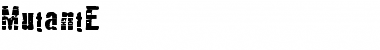 MutantE Regular Font Title Preview