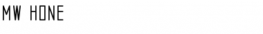 MW HONE Regular Font Title Preview