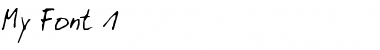 My Font 1 Regular Font Title Preview