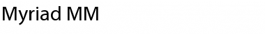 Myriad MM Regular Font Title Preview