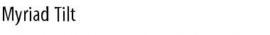 Myriad Tilt Regular Font Title Preview