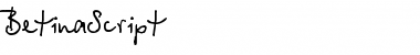 BetinaScript Normal Font Title Preview