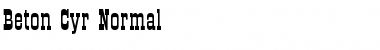 Beton Cyr Normal Font Title Preview
