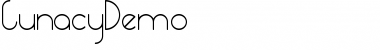 Lunacy Demo Font Title Preview