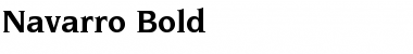 Navarro Bold Font Title Preview