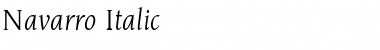 Navarro Italic Font Title Preview