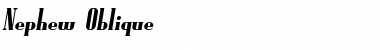 Nephew Oblique Font Title Preview
