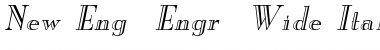 New Eng. Engr. Wide Italic Font Title Preview