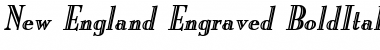 New England Engraved BoldItalic Font Title Preview