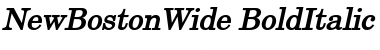 NewBostonWide BoldItalic Font Title Preview