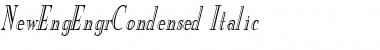 NewEngEngrCondensed Italic Font Title Preview