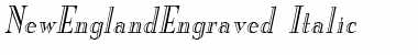 NewEnglandEngraved Italic Font Title Preview