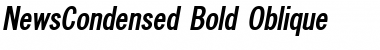 NewsCondensed Bold Oblique Font Title Preview
