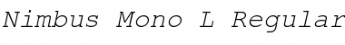 Nimbus Mono L Regular Font Title Preview