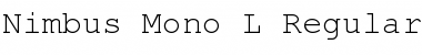 Nimbus Mono L Regular Font Title Preview