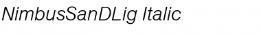 NimbusSanDLig Italic Font Title Preview