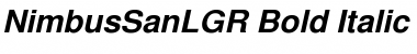 NimbusSanLGR Bold Italic Font Title Preview
