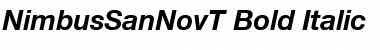 NimbusSanNovT Bold Italic Font Title Preview