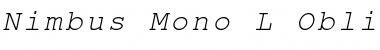 Nimbus Mono L Oblique Font Title Preview