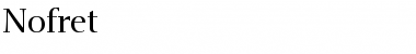 Nofret Roman Font Title Preview