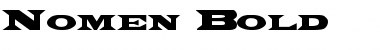 Nomen Bold Font Title Preview