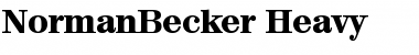 NormanBecker-Heavy Regular Font Title Preview