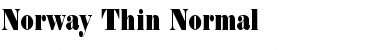 Norway Thin Normal Font Title Preview