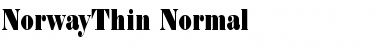 NorwayThin Normal Font Title Preview