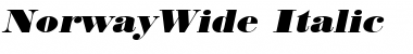 NorwayWide Italic Font Title Preview