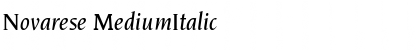Novarese MediumItalic Font Title Preview