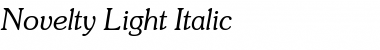 Novelty Italic Font Title Preview