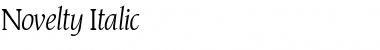 Novelty Italic Font Title Preview