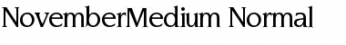 NovemberMedium Normal Font Title Preview