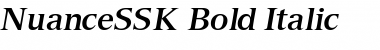 NuanceSSK Bold Italic Font Title Preview