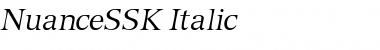 NuanceSSK Italic Font Title Preview