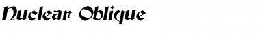 Nuclear Oblique Font Title Preview