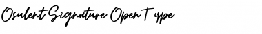 Osulent Signature Regular Font Title Preview