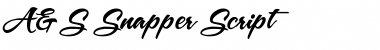 A&S Snapper Script Regular Font Title Preview