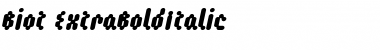 Biot ExtraBoldItalic Font Title Preview