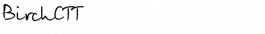 BirchCTT Normal Font Title Preview